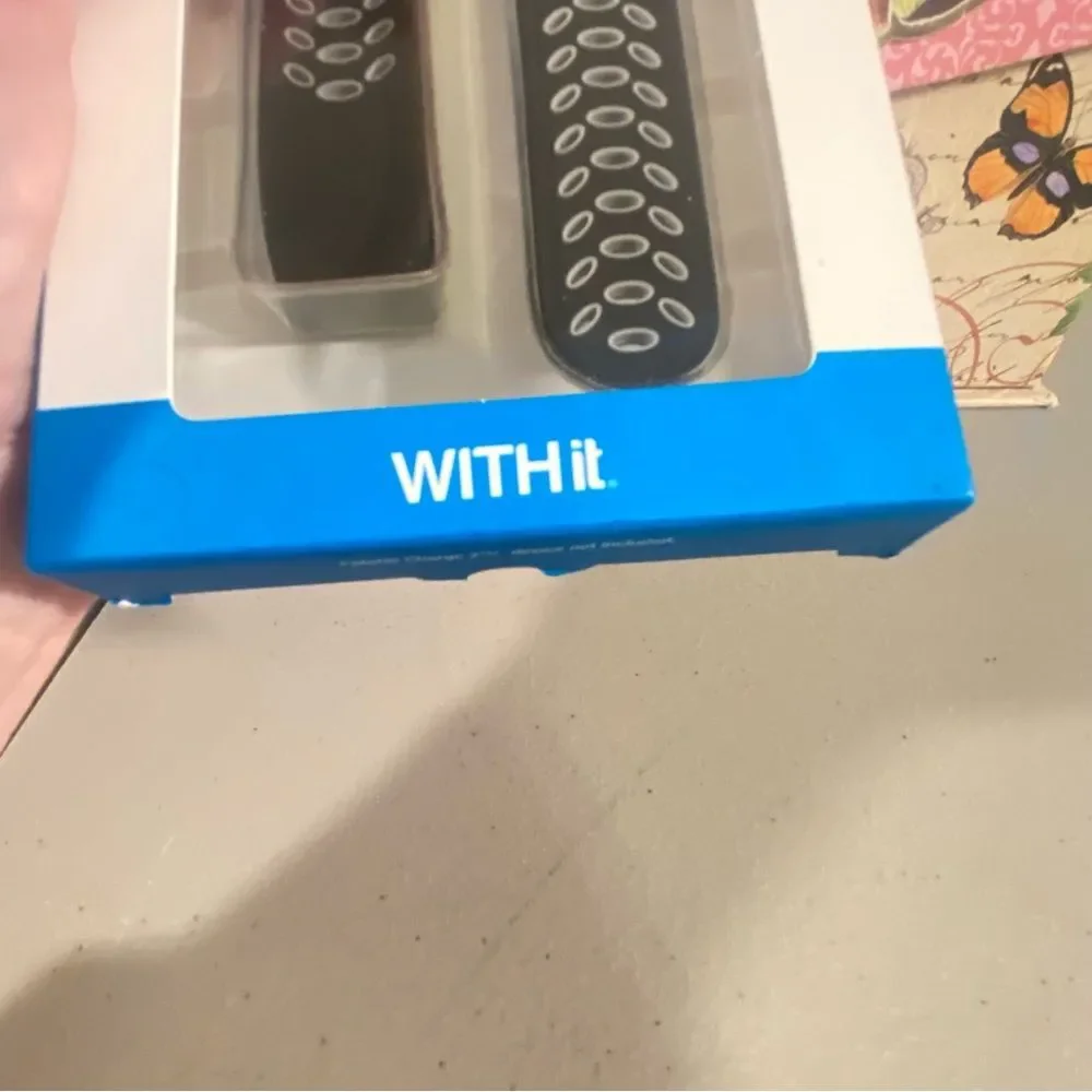 Fitbit NWT Black Designer Band for Fitbit Charge 2 Adjustable Watch Band